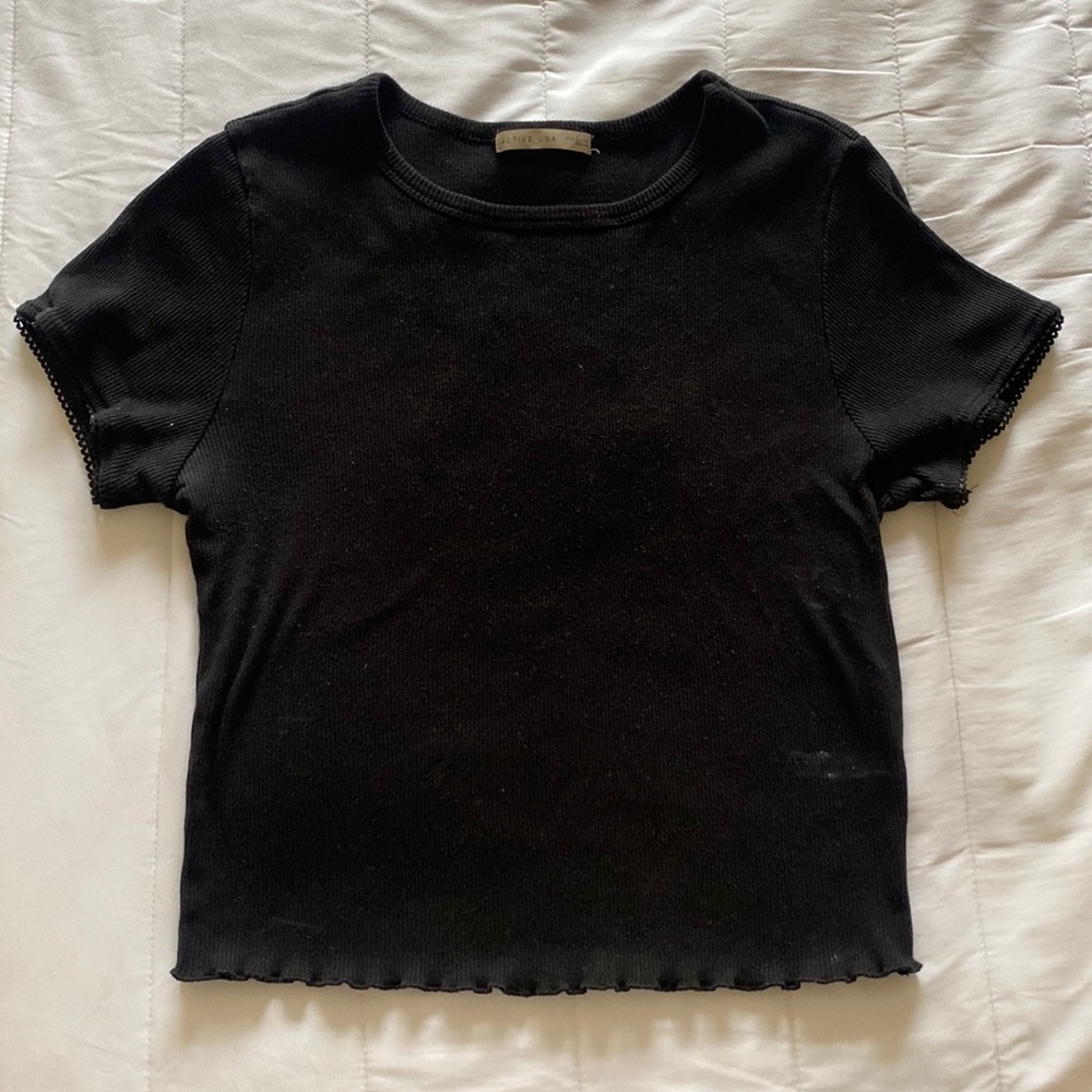 Cute simple black T